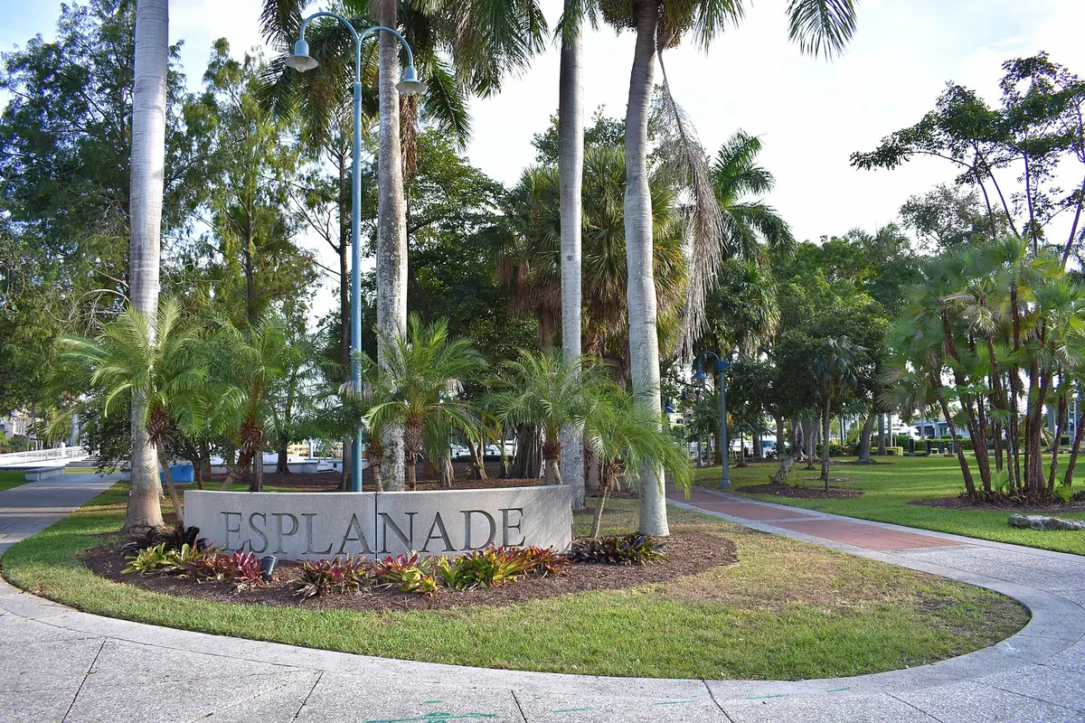 Esplanade Park on the Riverwalk in downtown Fort Lauderdale, where Light Up Lauderdale begins.