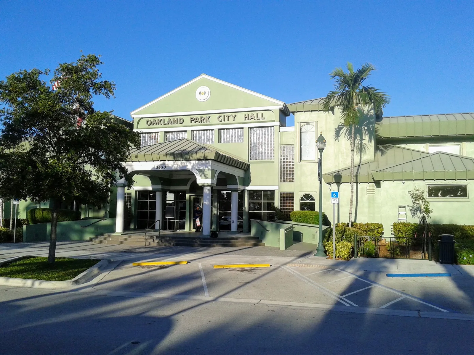 Oakland Park City Hall, in one of Fort Lauderdale's three nearest neighboring cities