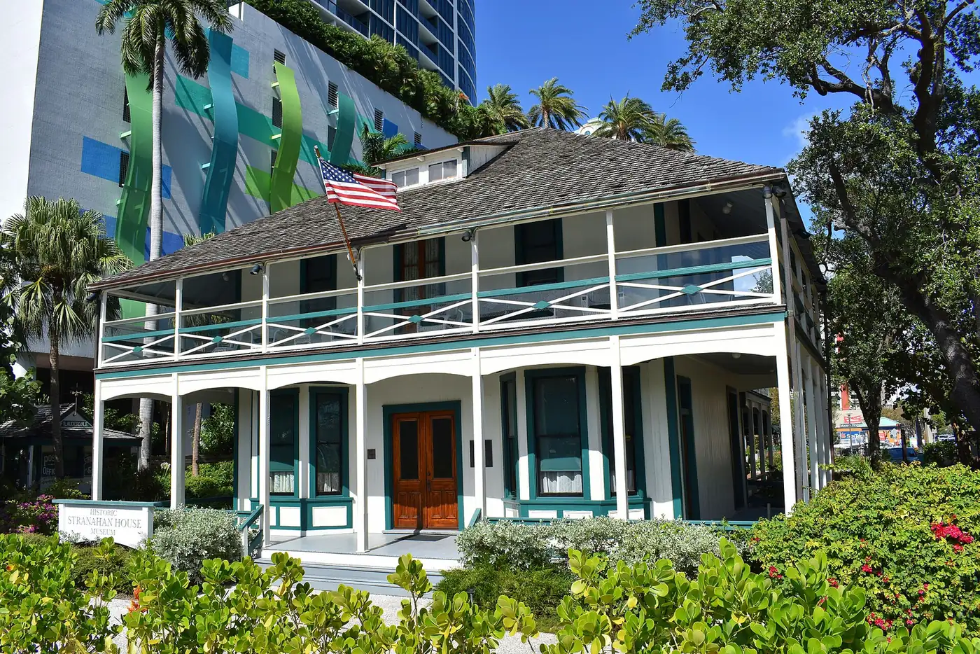 The Stranahan House on the New River in downtown Fort Lauderdale, built in 1901 and now a museum.