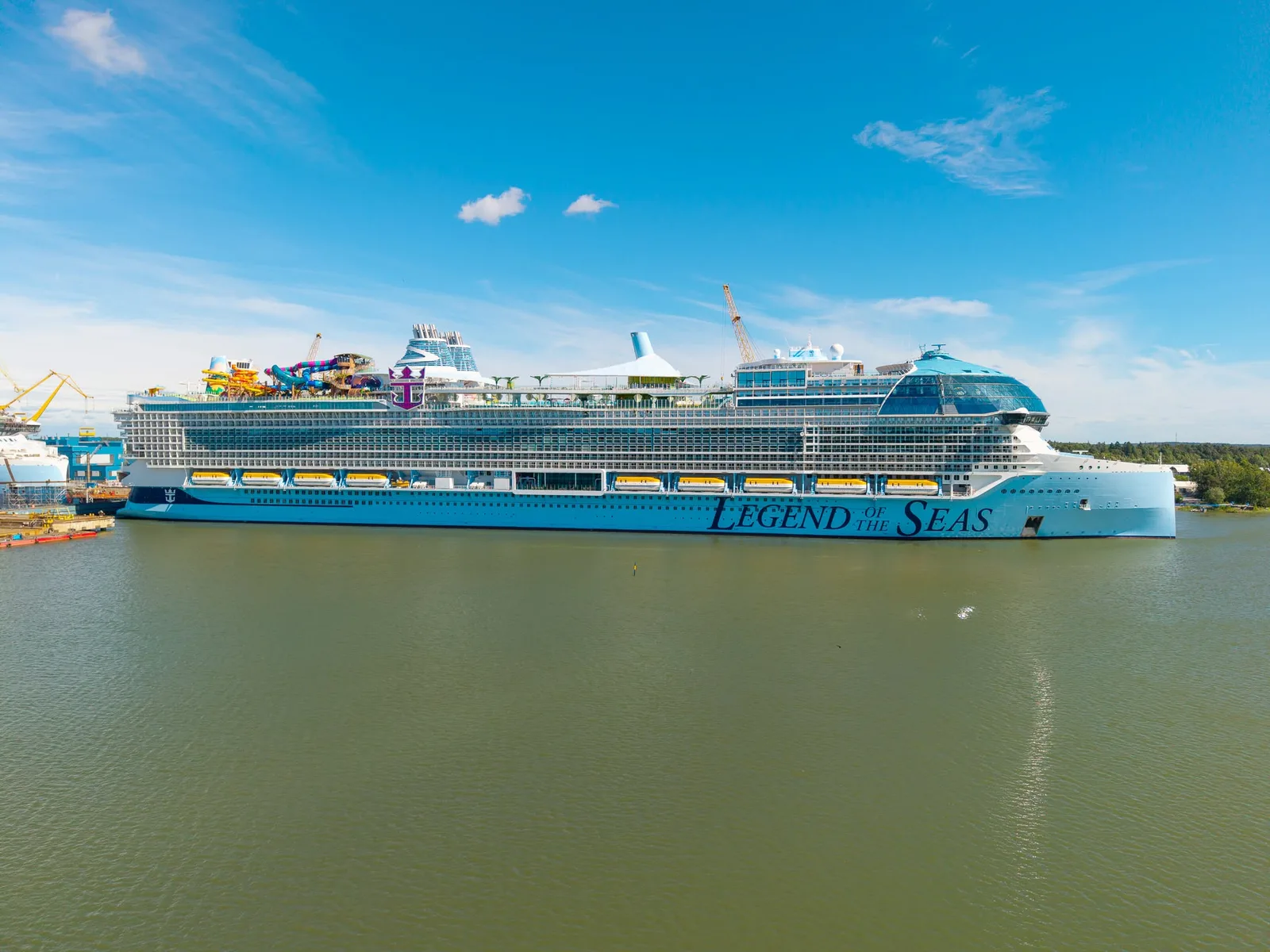 Royal Caribbean's Legend of the Seas at the Meyer Turku shipyard in Finland, where it was built.