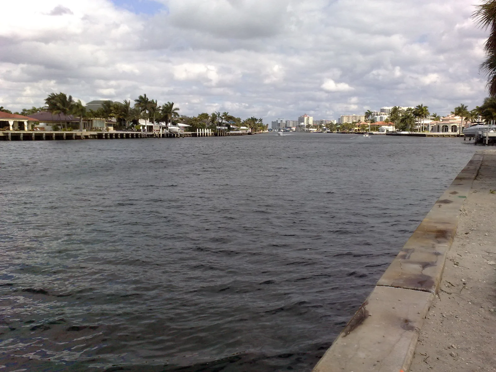 The Intracoastal Waterway at Hugh Taylor Birch State Park, across the water from Coral Ridge