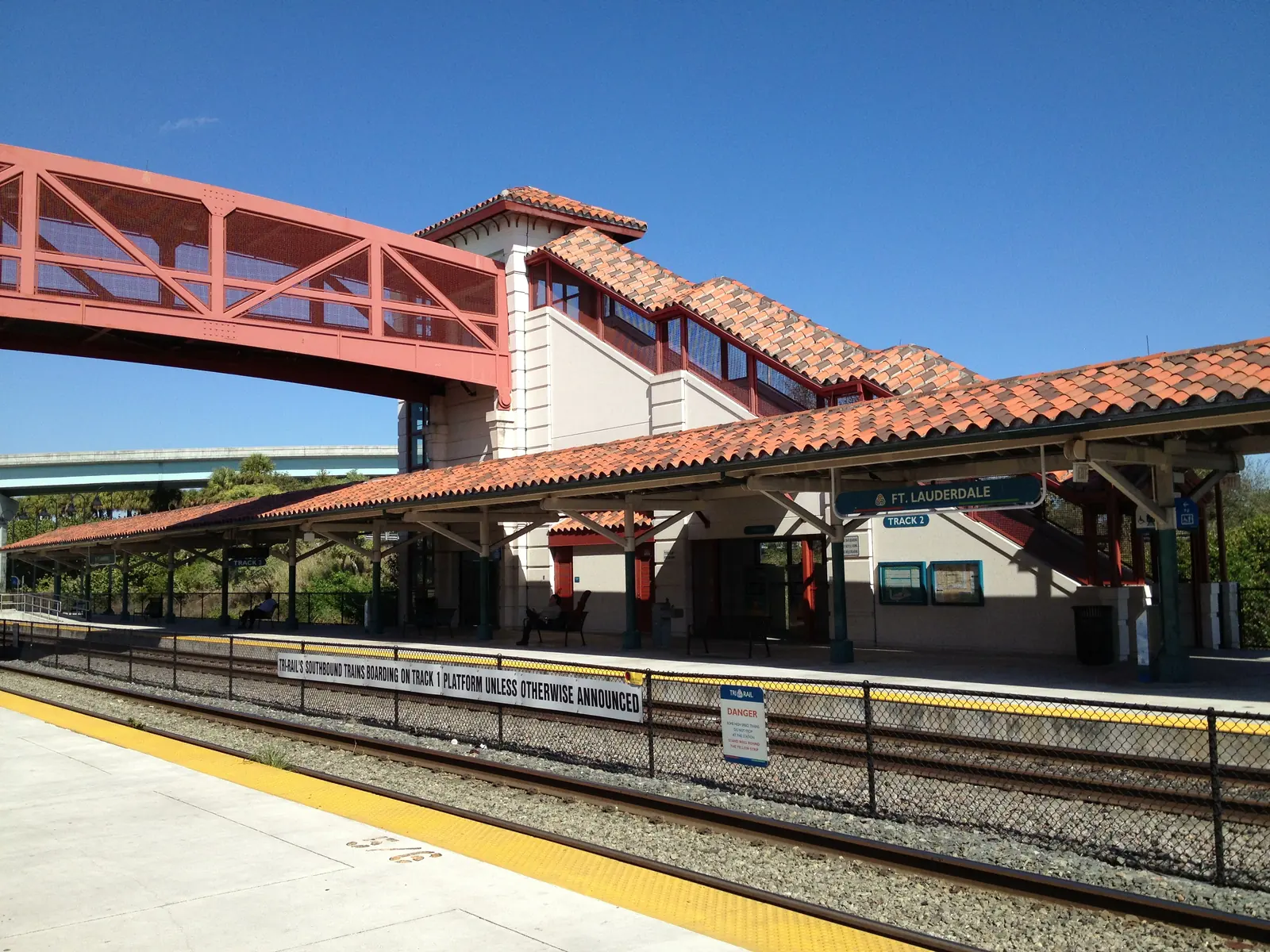 The Fort Lauderdale Tri-Rail station off Broward Boulevard, at the northeast corner of Riverland