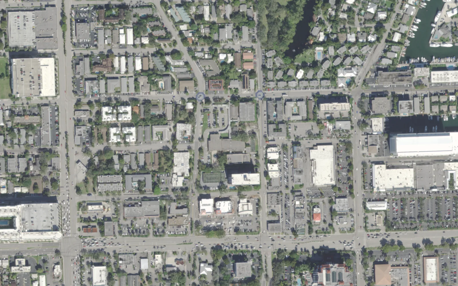Harbordale Elementary School's campus on SE 15th Street in Fort Lauderdale, seen from the air