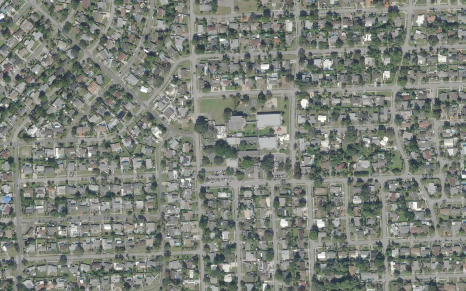 Stephen Foster Elementary School's campus on SW 22nd Street in Fort Lauderdale, seen from the air